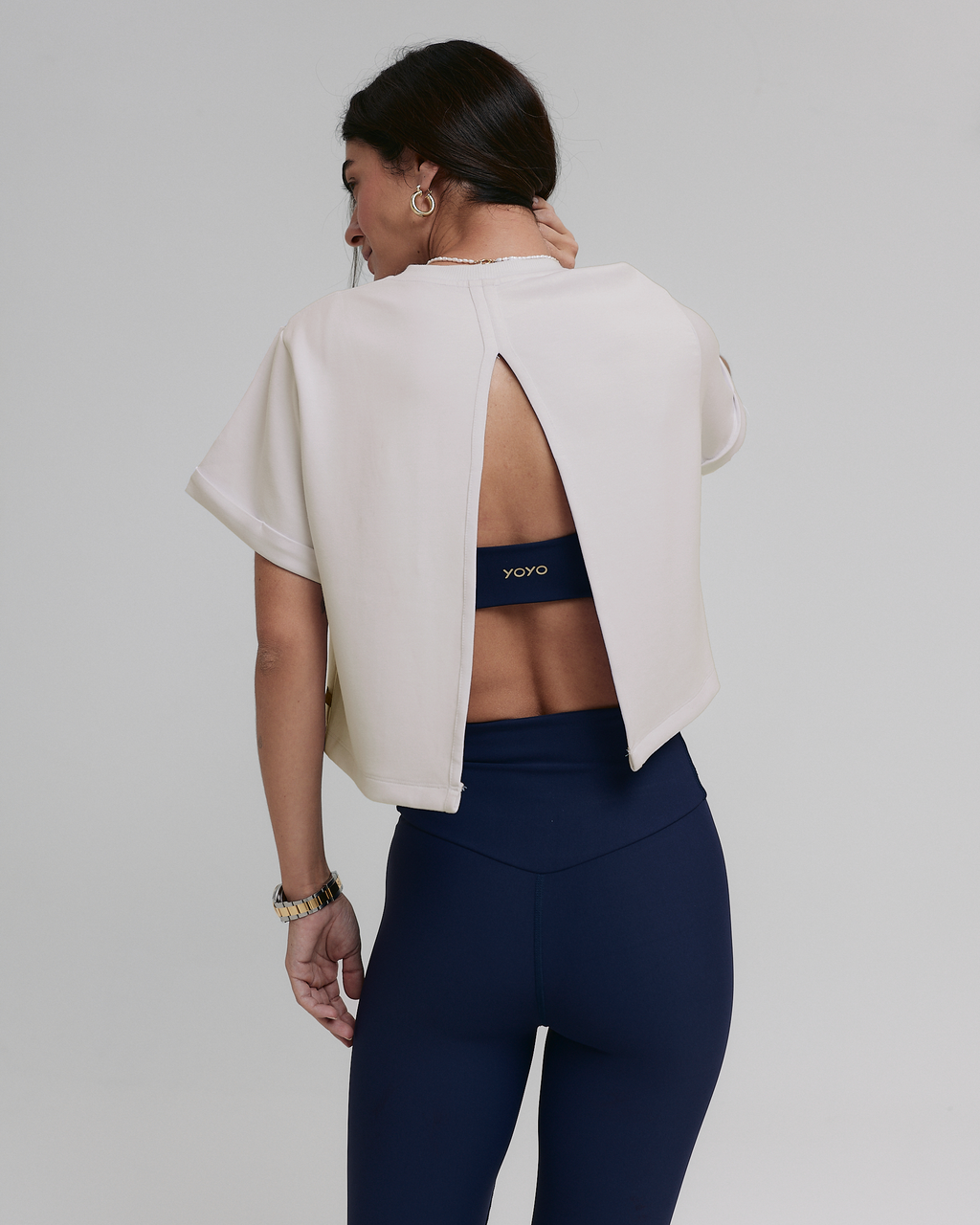 CROPPED T-SHIRT MOON COTTON™ WARM SUGAR