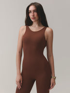 JUMPSUIT SCULPT™ VELVET TRUFFLE
