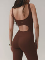 JUMPSUIT SCULPT™ VELVET TRUFFLE