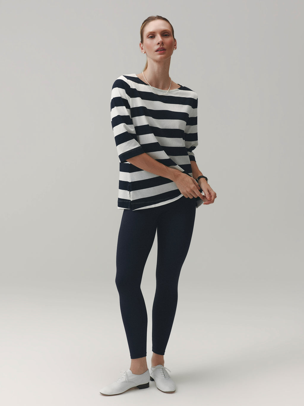 LONG SLEEVE TEE™ BOLD STRIPES WARM SUGAR/ OUT OF THE BLUE
