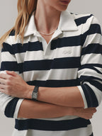 LONG SLEEVE POLO™ WARM SUGAR/ OUT OF THE BLUE