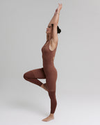 JUMPSUIT COMPRESSILK™ VELVET TRUFFLE