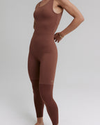 JUMPSUIT COMPRESSILK™ VELVET TRUFFLE