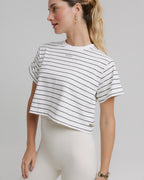 CROPPED T-SHIRT CLOUD COTTON™ WARM SUGAR / OUT OF THE BLUE