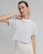 CROPPED T-SHIRT CLOUD COTTON™ WARM SUGAR / OUT OF THE BLUE
