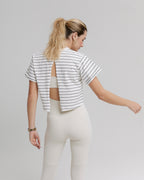 CROPPED T-SHIRT CLOUD COTTON™ WARM SUGAR / OUT OF THE BLUE