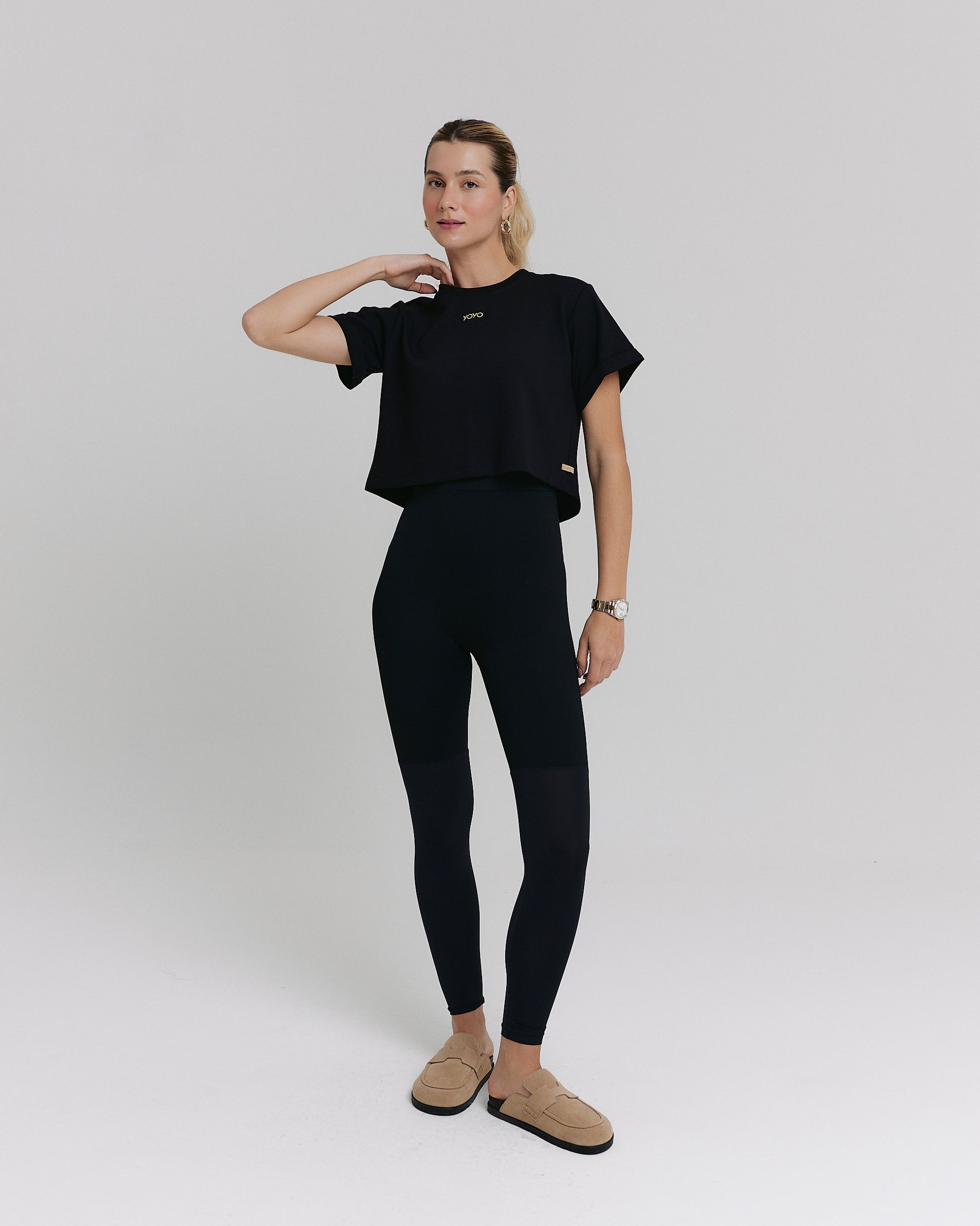 CROPPED T-SHIRT MOON COTTON™ MIDNIGHT