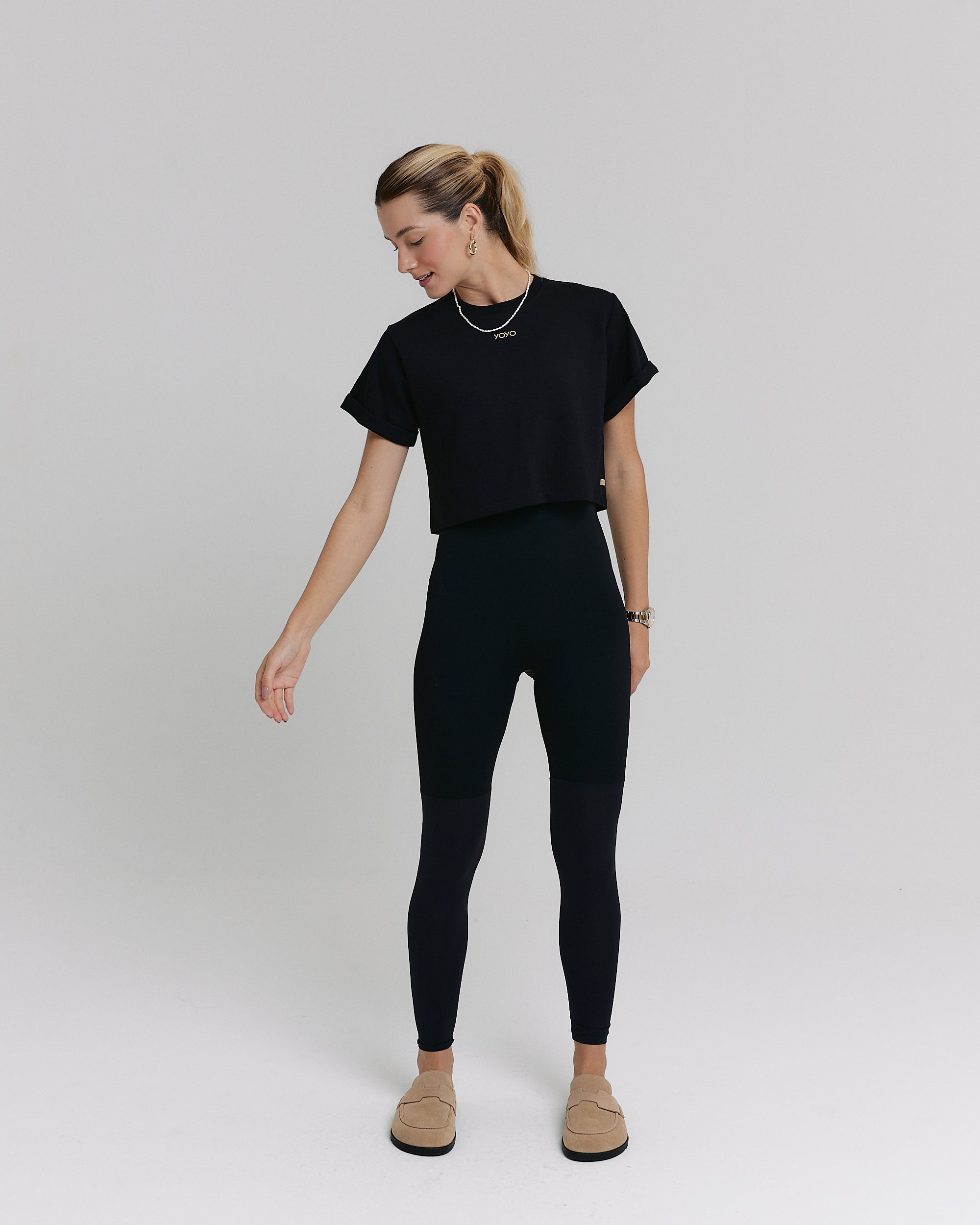 CROPPED T-SHIRT MOON COTTON™ MIDNIGHT