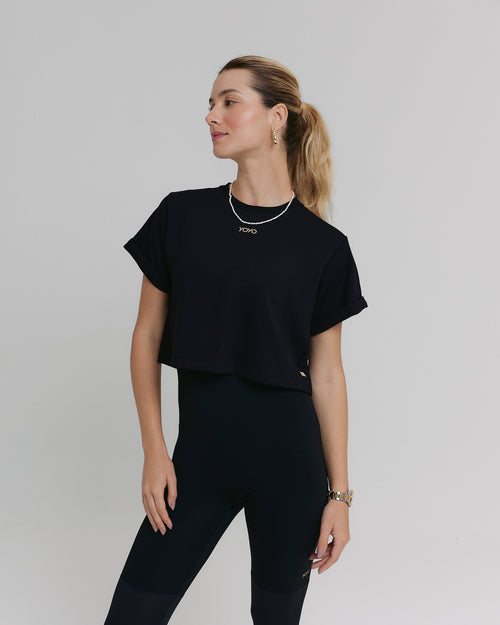 CROPPED T-SHIRT MOON COTTON™ MIDNIGHT