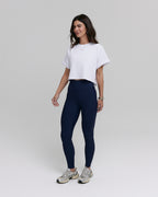 CROPPED T-SHIRT MOON COTTON™ SHEER LATTE