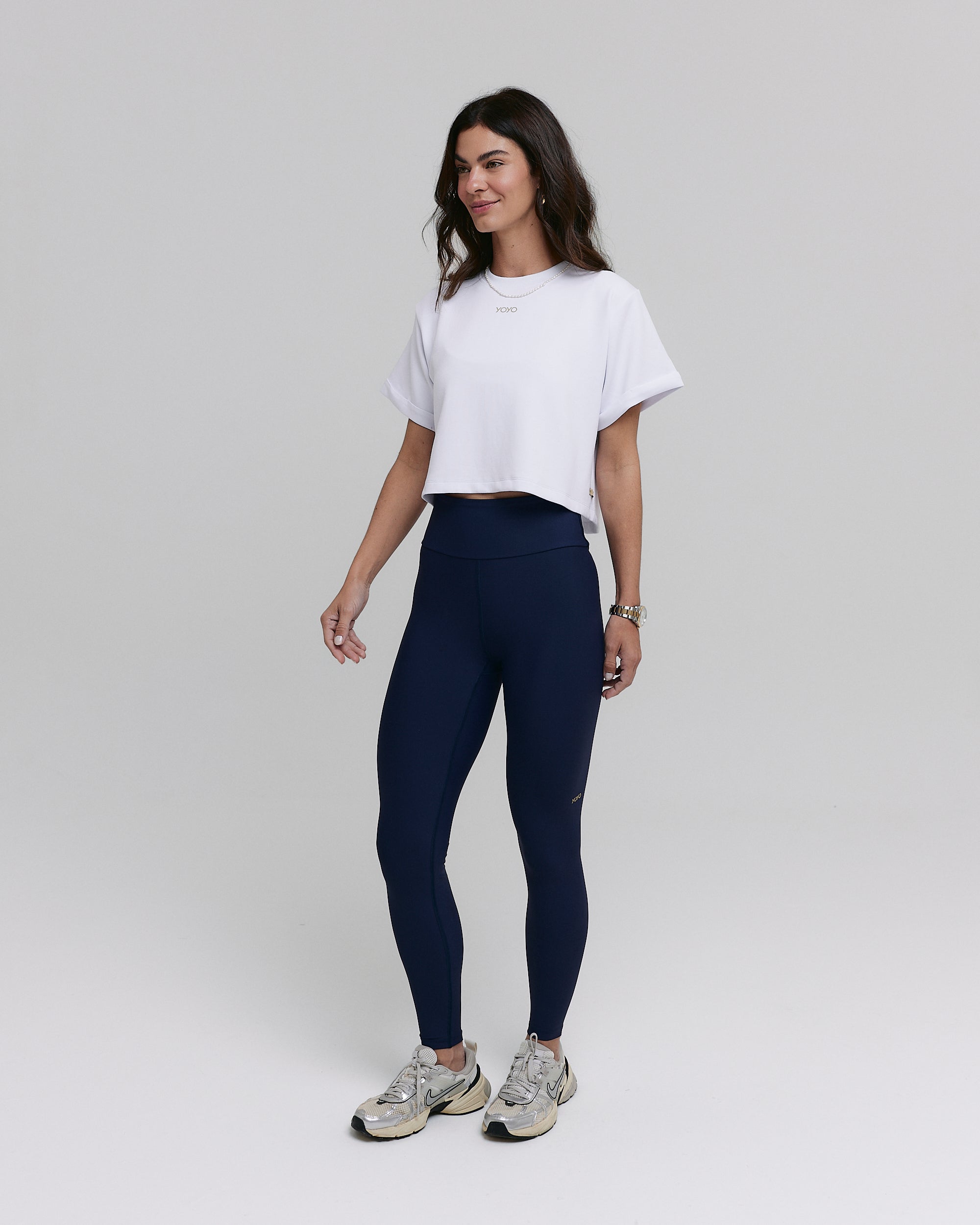 CROPPED T-SHIRT MOON COTTON™ SHEER LATTE