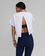 CROPPED T-SHIRT MOON COTTON™ SHEER LATTE