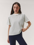 THE ESSENTIAL TEE CLOUD COTTON™ WARM SUGAR/ OUT OF THE BLUE
